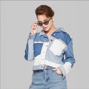 Wild Fable by Target Patchwork Denim Jacket
